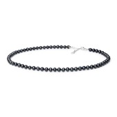 Colier perle naturale negre si argint 40 cm DiAmanti FORB65-C-G